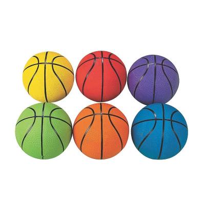 China Trainning Ball / ActEarlier Promotional Ball 7 Inch Mini Size Basketball Rubber Ball Promotional For Kids for sale