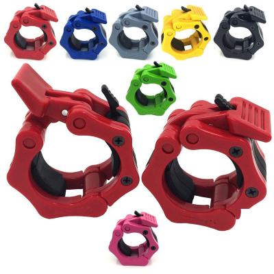 China Cross Fitted Weightlifting ActEarlier Training Barbell Clamps 2 Inch Quick Release Bar Plate Locks Collar Clips For Barbell Lifting for sale