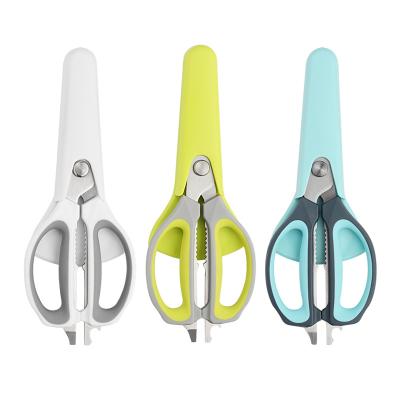 China Multiple Color Options Eco-friendly 3cr13 Multifunctional Food Shears With ABS Handle Kitchen Scissors for sale