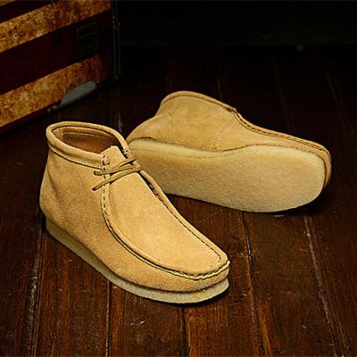 China Custom Made Men Chelsea Ankle Boots In Winter Cow Leather Upper Elegant Flat High Quality Suede Leather Material for sale