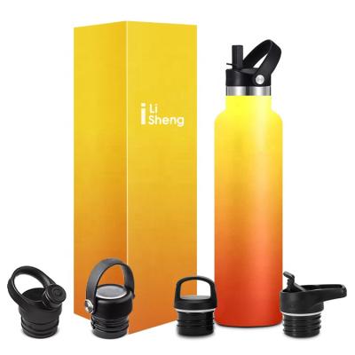 China Sustainable Ready In Ship Wine Water Flask Factory Curved Double Wall Stainless Steel Vacuum Insulated Water Bottle for sale