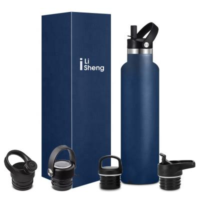 China Sustainable Ready To Ship New Design Customized Logo Stainless Steel Double Wall Thermal Vacuum Outdoor Travel Sports Flask for sale