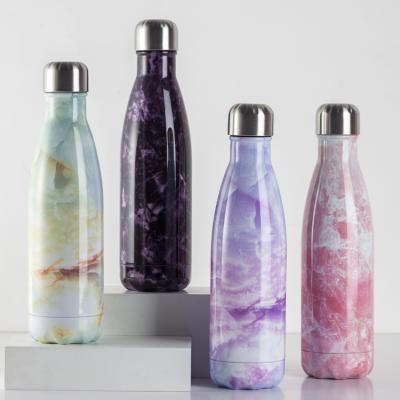 China 2021 New Vacuum Amazon Insulated Double Wall 18/8 Stainless Steel Cola Shaped Double Ended Water Bottle With Customer Logo for sale