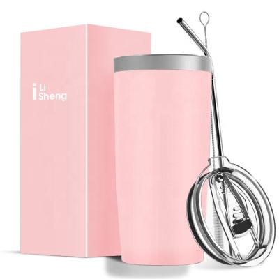 China Hot Sale Disposable Customized Double Wall Stainless Steel Powder Coated Thermal Vacuum Insulated Outdoor Travel Cup for sale