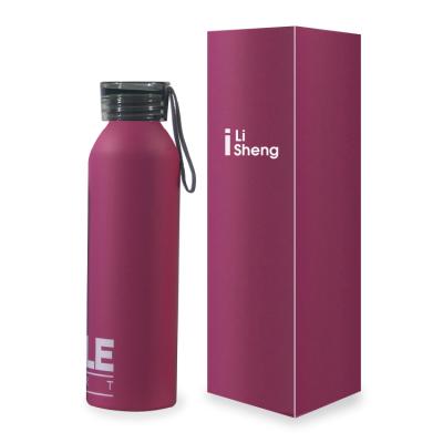 China 2021 New Style 650ml BPA Free Standing Flat Aluminum Single Wall Aluminum Sport Large Storage Water Bottle Custom Made With Custom Logo for sale