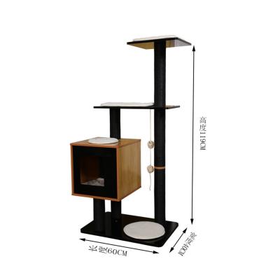 China Viable MDF Black China Factory Supply Frame Running Cat Climbing Toy for sale