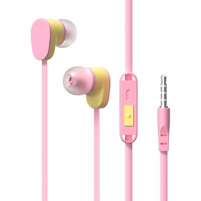 China 2022 Newest Cute In-Ear Cardboard MC-141 Storage Box 3.5mm In-Ear Plugs Headphones with Mic Hands-Free Calling for All Phones for sale