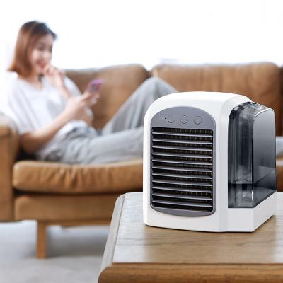 China Air Cooler Fan With Humidifier 2021 New Mini Personal Portable Air Cooler Humidifier Summer Home Office USB Air Water Cooling Desktop Fan for sale