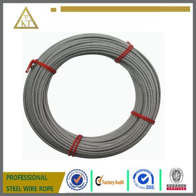 China 1x7 1X19 hot dipped galvanized rope steel strand steel wire rope for sale