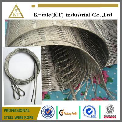 China 304 Hand-woven Stainless Steel Wire Rope Mesh for stair frames for sale