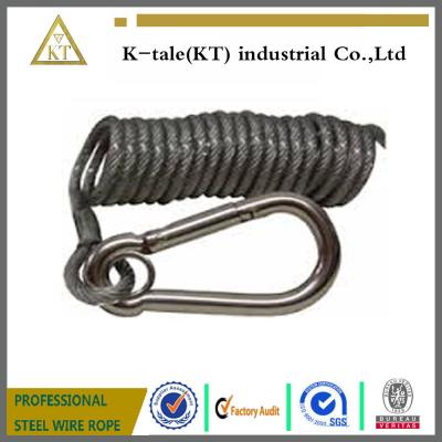 China spring wire rope sling ,black coated steel wire rope sling for sale