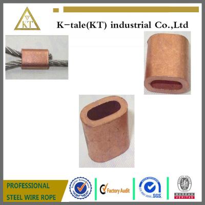 China SELF COLOR U.S. TYPE COPPER ROUND WIRE ROPE SLEEVE for sale