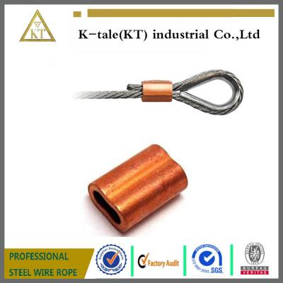 China HOT SALE HIGH QUALITY 1/32 COPPER DOUBLE FERRULES FOR WIRE ROPE SLING for sale