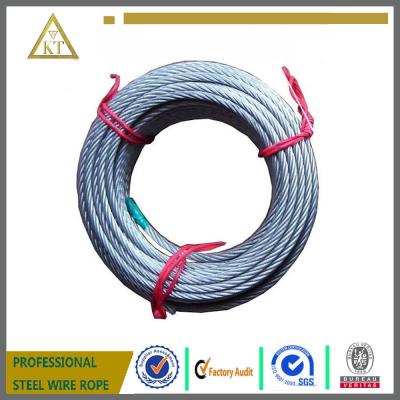 China promotion stock galvanized steel wire rope for lifting 7x19/7x7 for sale