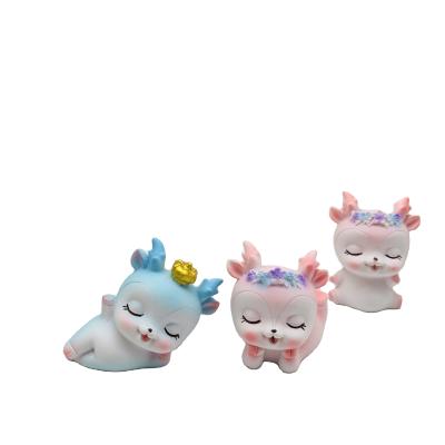 China China Hot Selling Cute Cartoon Mini Couples The Deer Furnishing Articles Resin Crafts Set Of Four for sale