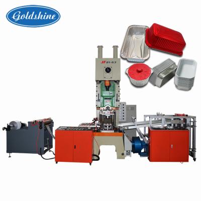 China Hydraulic Aluminum Aluminum Foil Container Tray Cap Container Making Machine With PLC Controller for sale