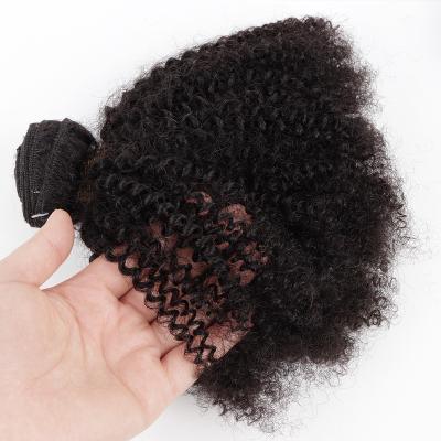 China Remy Afro Curly Human Weave Bundles Cheap Raw Mongolian Virgin Afro Kinky Curly Hair Extensions Africa Hair Bundle Bundles for sale