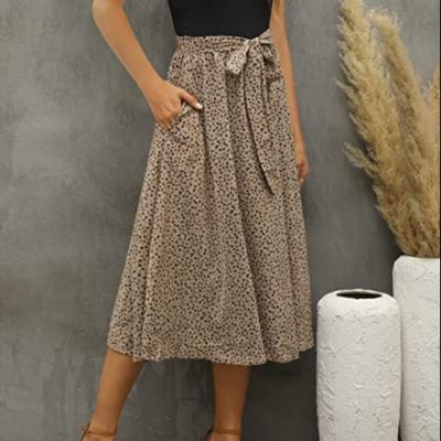 China Wholesale Anti-wrinkle Summer Leopard Patchwork Ribbed Women Maxi Short Sleeve Long Dresses for sale