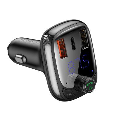 China CAR CHARGER Baseus FM Transmitter Car Audio Kit Handsfree MP3 Player with Fast Charger for sale