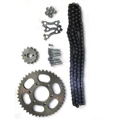 China Deep Pattern Design Motorcycle Chain and Sprocket for Nigeria's Motorcycle Industry for sale