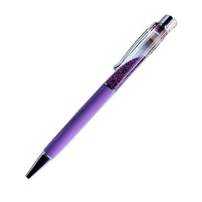 China Creative Custom Ball Pen Promotion Gifts Metal Portble Quicksand For Writing Crystal Ballpoint Pen for sale