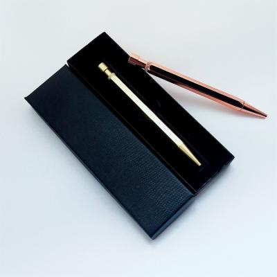 China Feel New Comfortable Custom Copper Brass Pen 6 Shape Brass Material Hexagon Gift Metal Pen With Pen Box for sale