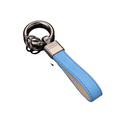 China Popular Goods White Car Key Chain Portable Personalized Universal Luxury Leather Key Chain for sale