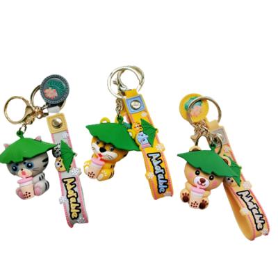 China Portable Colorful Soft Rubber Fashion Practical Animal Key Chain Animal Key Chain For Car And Bag Decoration for sale