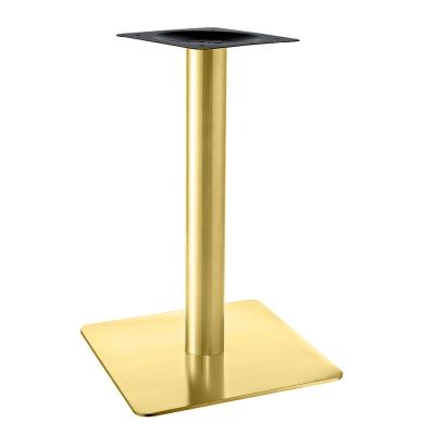 China Contemporary Dining Table Stainless Steel Gold Metal Fabrication Polished Or Brushed Titanium Bases for sale