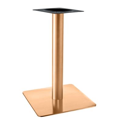 China Contemporary polished or brushed metal fabrication mounted gold stainless steel dining table bases for sale