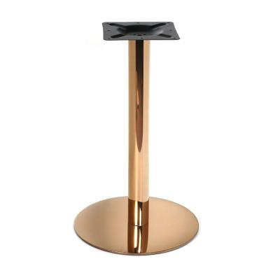 China Contemporary Wholesale Brushed Or Polished Rose Gold Stainless Steel Table Base For Restaurant for sale