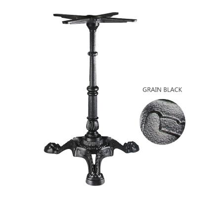 China Contemporary Restaurant Patio Antique Black Dining Cast Iron Table Bases for sale