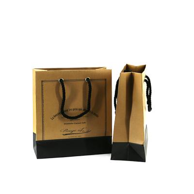 China Recycled Kraft Paper Bags Premium Materials Customer Packaging Recyclable Paper Bag for sale