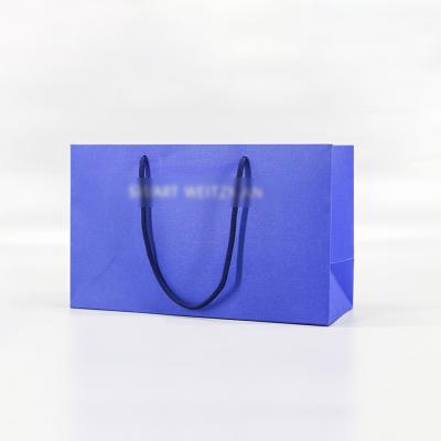 China Recycled Materials Wholesale Custom Size Eco-Friendly Logo Shose Gift Packaging Luxury Shopping Paper Bag With Handle for sale