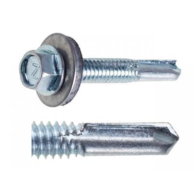 China Pan Screws For Roof 5/16 M8 Galvanized Hex Head Self Drilling Roofing Screws Wholesale Metal Stainless Steel With Rubber Gasket for sale