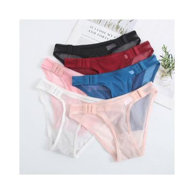 China Wholesale Antibacterial Sexy Transparent Women's Mid Waist Underwear Ladies Lace Panties Sexy Lingerie for sale