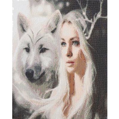 China Canvas Diamond Painting VANCY ARTS Wholesale 5D DIY Diamond Painting Kits Beauty And Wolf For Home Decor Full Drill (46 x 56 cm) for sale