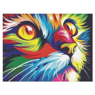 China High Quality Diy Crystal Painting Crystal Painting Colorful Cat Diamond Art Painting For Diy Arts and Crafts for sale