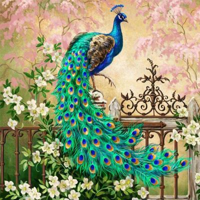 China Wholesale 5D DIY Diamond Painting Peacock Full Square Drill Lucky Bird Diamond Painting Peacock Round Drill for sale