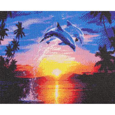 China Full Drill DIY Diamond Painting Round Drill Dolphin Painting Kit Full Drill DIY Diamond Painting for sale