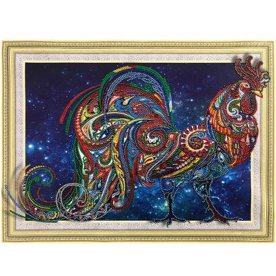 China ARTS 5D Animal Special Shape Diamond Painting VANCY Rooster DIY Diamond Painting Animal Kits For Adults 46*56cm for sale