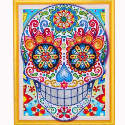 China VANCY PARTIAL DRILL ARTS Sell Well Fresh Diamond Painting Of Beautiful Skull Art Diamond Painting for sale