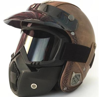 Κίνα Classic German Style Stitch Approved Classic Style Motorcycle Helmet προς πώληση