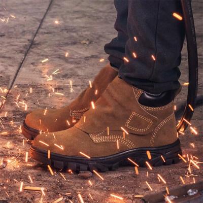 中国 Steel Toe Electrical Arc Flash Protective Fire Prevent Fabric Welder Workwear Safety Shoes 販売のため