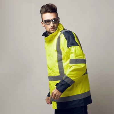 China High Visibility EN 471 Class 3 Work Wear Winter Bomber Road Racing Reflective Jacket Te koop