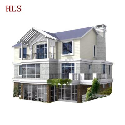 China 2019 New Design Luxury Light Steel Prefab Carport Villa House for sale