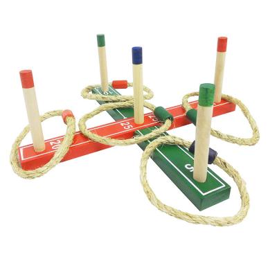 China Outdoor Sports Field Backyard Wooden Lawn Outdoor Games Ring Throwing Game For Kids And Adults for sale