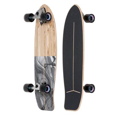 China Outdoor Game Customized 37 Inch Land Surfboard Longboard Cruiser Skateboard Land Surfing Training Skateboard With 4 Wheels for sale