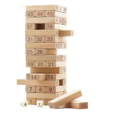 China This China Interesting Cheap Wooden Blocks Wooden Tumbling Tower Blocks Stacking Tumbling Tower Game Toys for sale