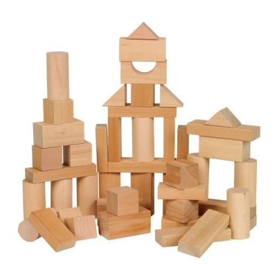 China DIY Building Brick Low Price Genuine Wood Building Blocks Set Wood Rainbow Building Blocks Wood Trim for sale